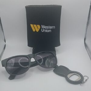 New Classic Black Sunglasses with Dark Lenses , Opener, Phone Holder 🤩😎